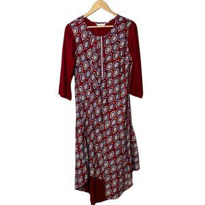Tavisha Kurta Dress Indian Ethnic Embroidered Colorful Size Large Slim Fit NEW